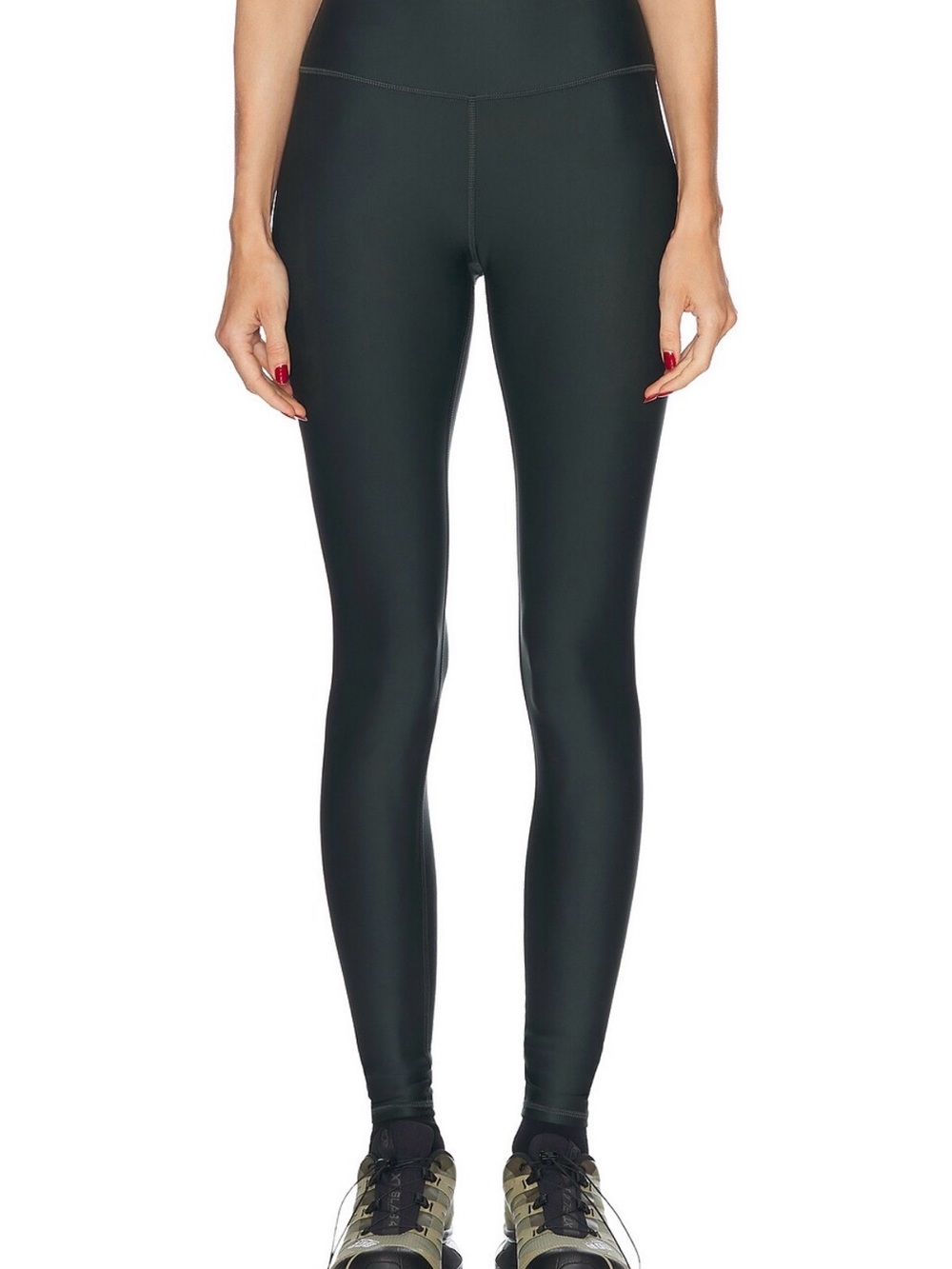 Alo Yoga Airlift 7/8 High Waist Charcoal Green Leggings NWT Size Medium